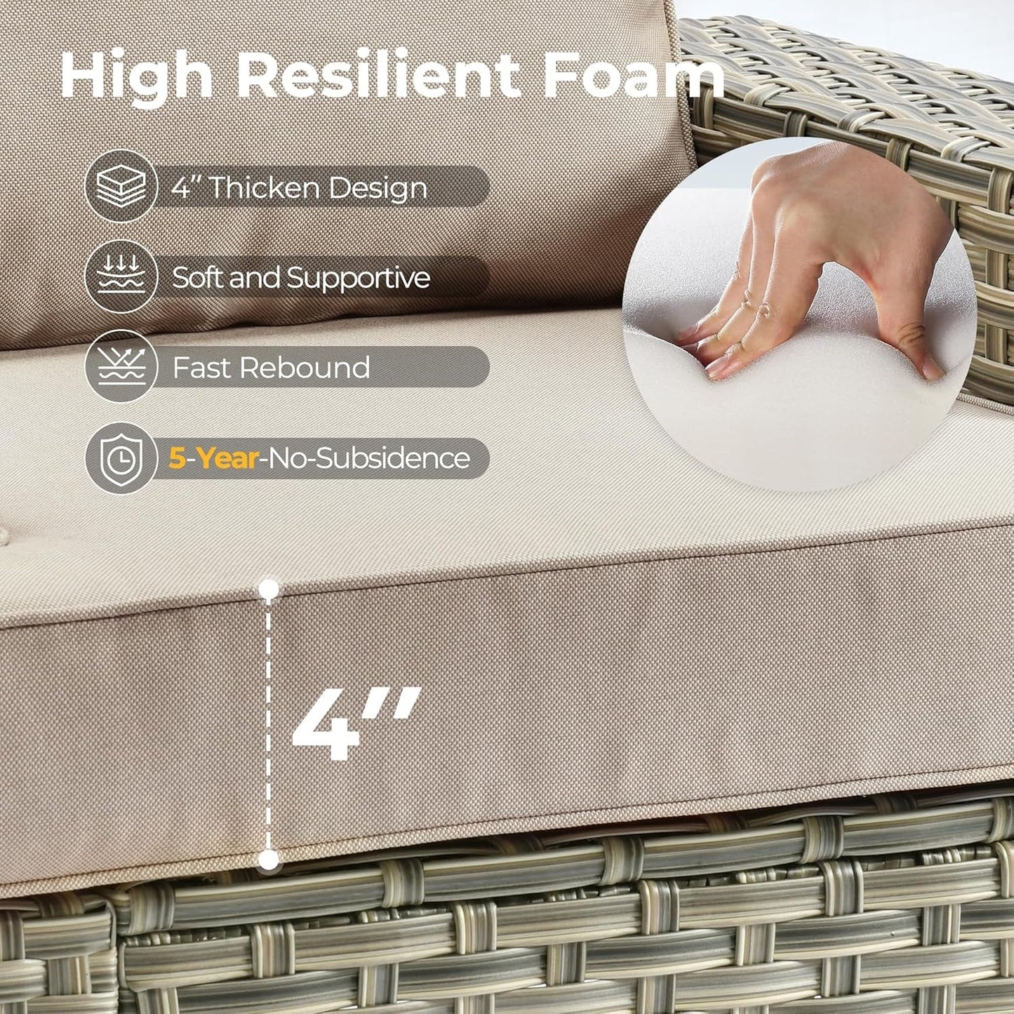 Outdoor Sectional Patio Furniture Set with Fire Pit ShipItFurniture