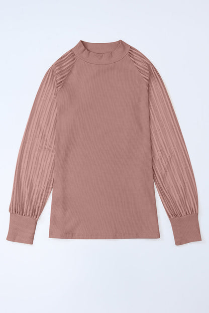 Elizabeth Crewneck Ribbed top Long Sleeve Top