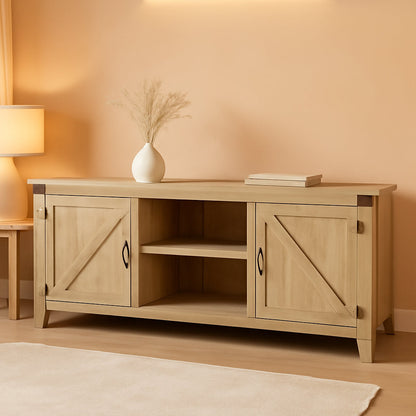 Georgetown Modern Farmhouse 70-Inch TV Stand White Oak