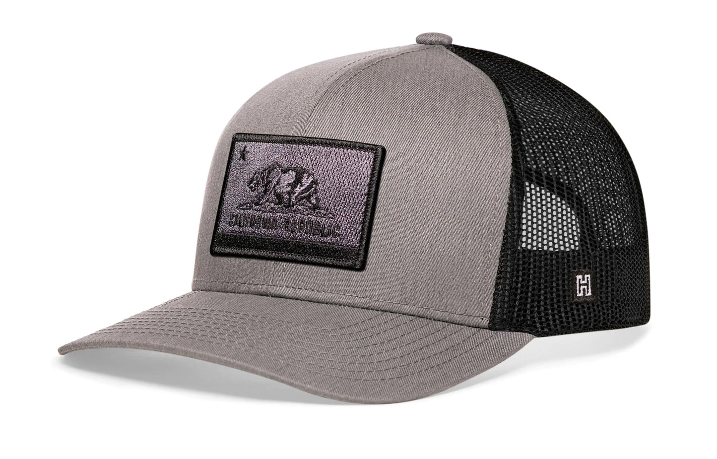 California Flag Trucker Hat  |  Black tactical Snapback