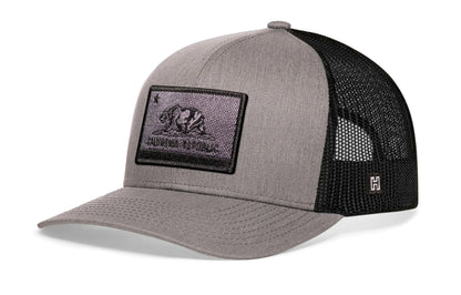 California Flag Trucker Hat  |  Black tactical Snapback