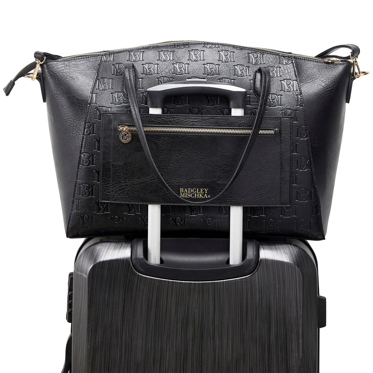 Caroline Vegan Leather Monogram Weekender Duffel Bag - Get it from Bo