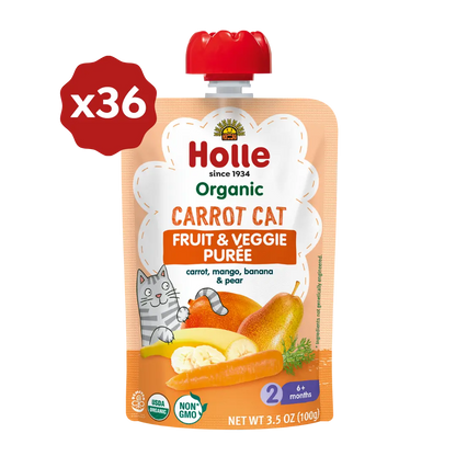 Holle Baby Food Pouches - Organic Fruit & Veggie Puree - Carrot Cat Holle USA