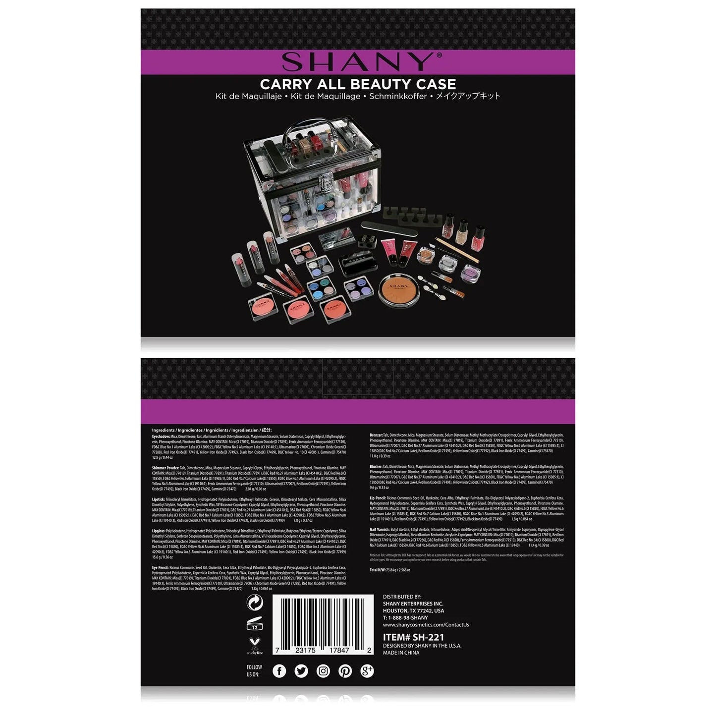 Carry All Trunk Makeup Set - Silver - Get it from Bo