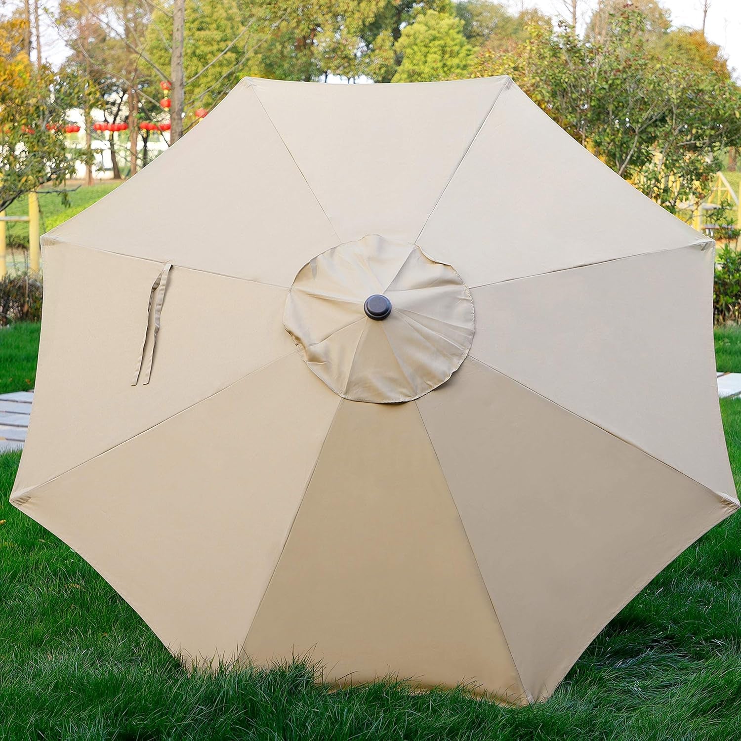 9' Outdoor Patio Umbrella, Outdoor Table Umbrella, Yard Umbrella, Market Umbrella with 8 Sturdy Ribs, Push Button Tilt and Crank ShipItFurniture