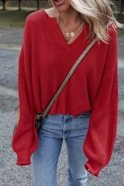 Evelyn Knit Drop Shoulder Sweater