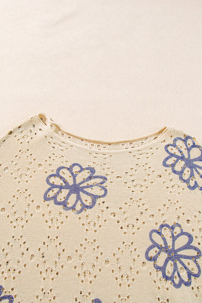 Harper Eyelet Drop Shoulder Sweater