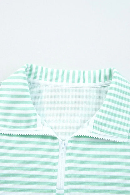 Reign Zip Collar Pullover Long Sleeve Top