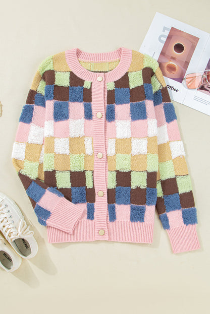 Kiara Pattern Front Cardigan Sweater