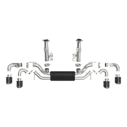 aFe MACH Force-Xp 3in to 2-1/2in 304SS Cat-Back 2020 Chevy Corvette (C8) 6.2L - Carbon Fiber Tip NP Motorsports