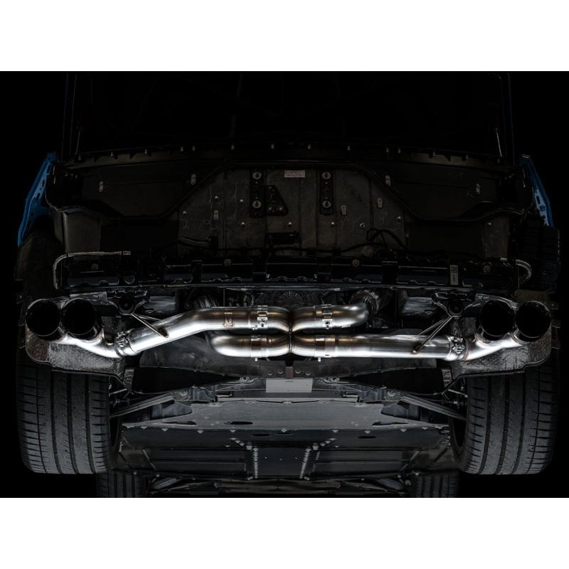 AWE Tuning 2020+ Chevrolet Corvette (C8) Track Edition Exhaust - Quad Diamond Black Tips NP Motorsports