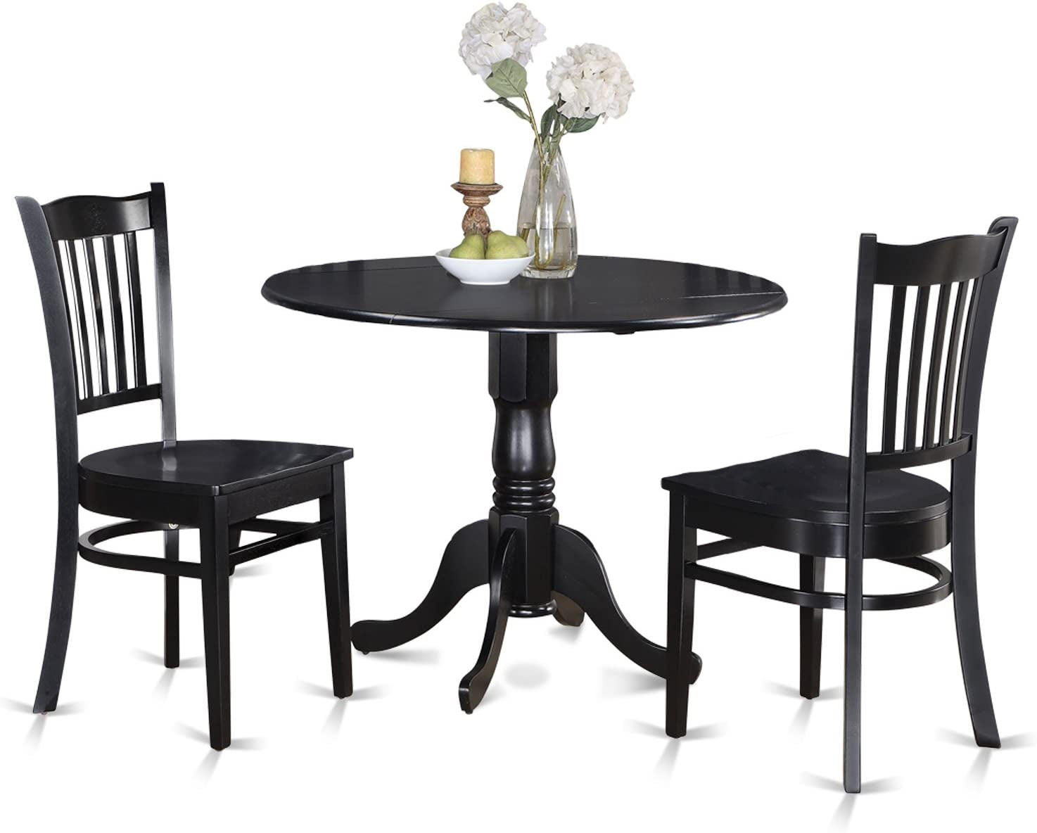 DLGR3-BLK-W Dining Table Set ShipItFurniture