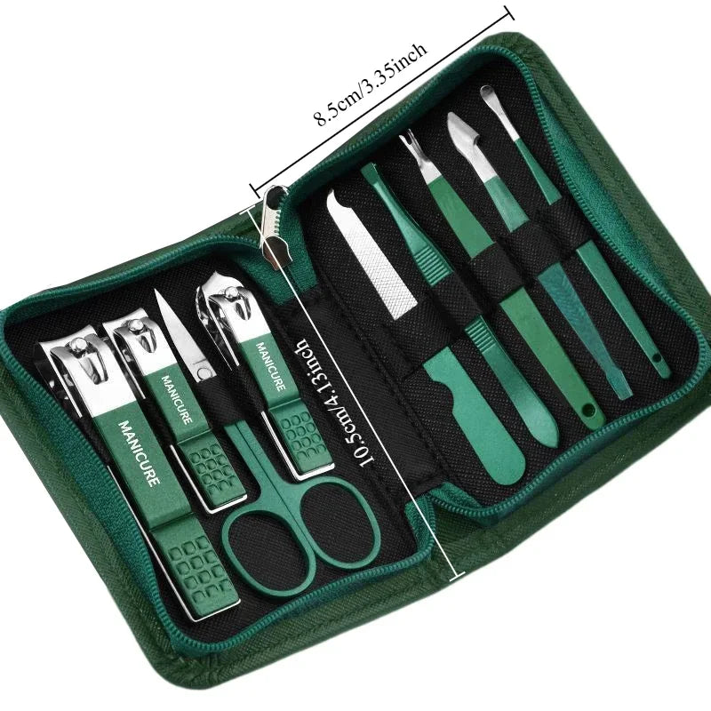6-9 Pcs Manicure Set with Leather Case Professional
