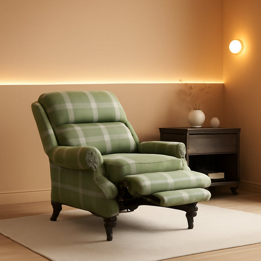 Green Wingback Recliner Chair With Adjustable Footrest ShipItFurniture