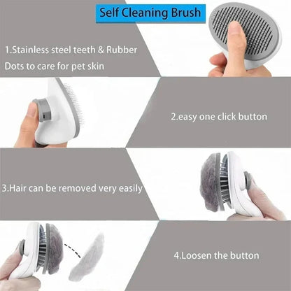Pet Dog Brush Cat Comb Self Cleaning Pet Hair Remover Get it from Bo