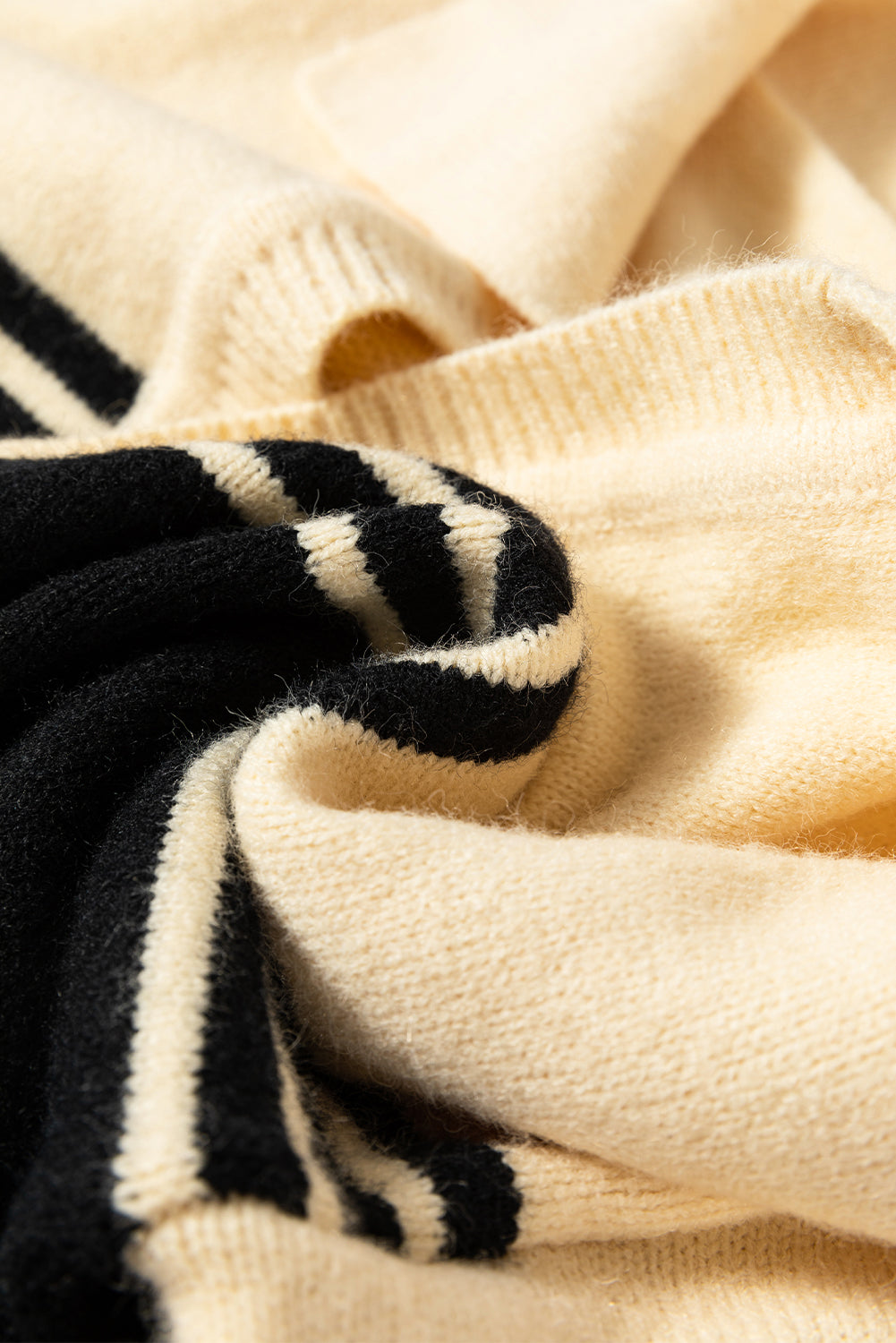 Briella Colorblock Stripe Collared Sweater