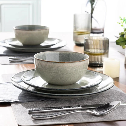 Ceramic Dinnerware Sets for 6, 18 Pieces Hand Painted - Get it from Bo