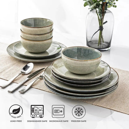 Ceramic Dinnerware Sets for 6, 18 Pieces Hand Painted - Get it from Bo