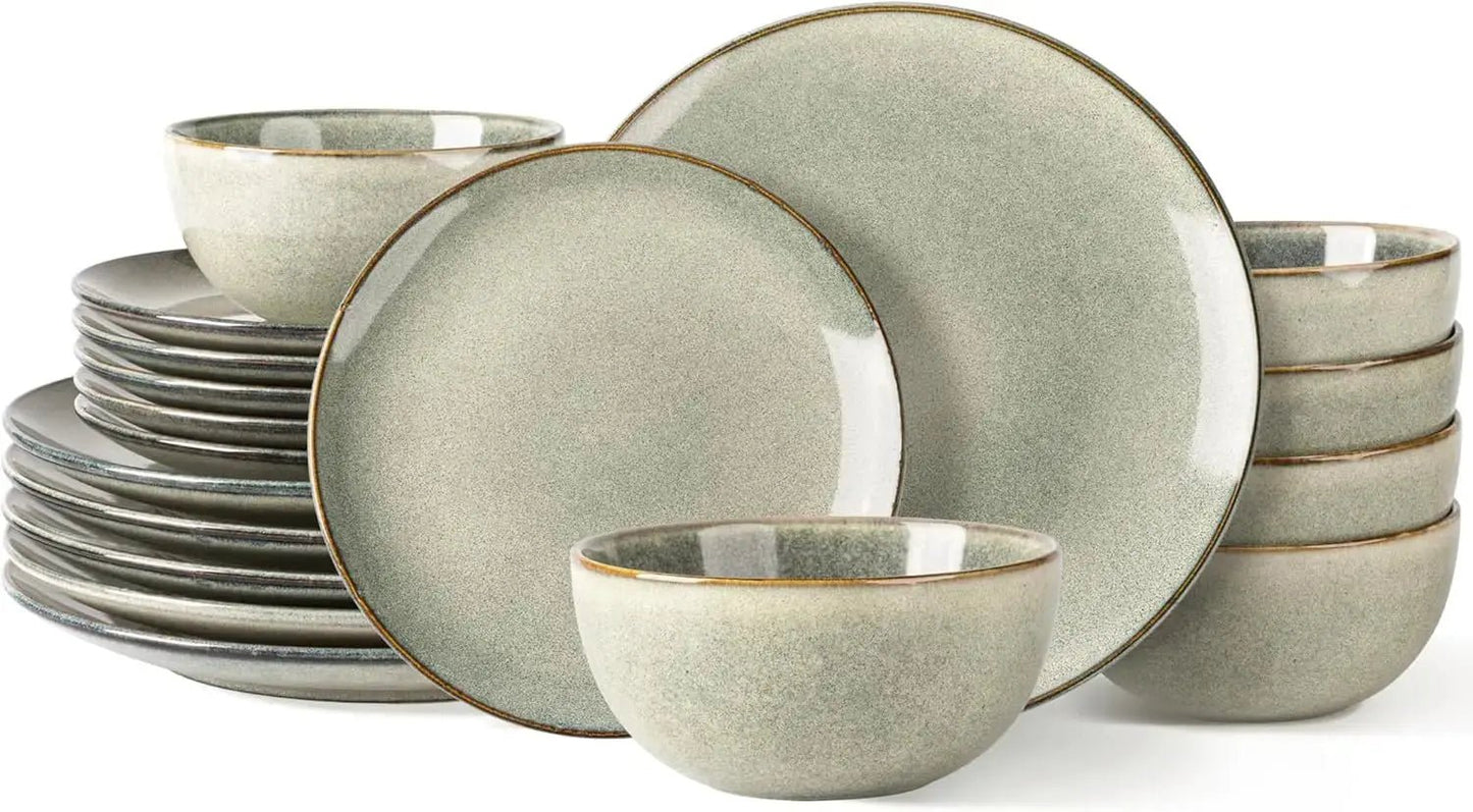 Ceramic Dinnerware Sets for 6, 18 Pieces Hand Painted - Get it from Bo