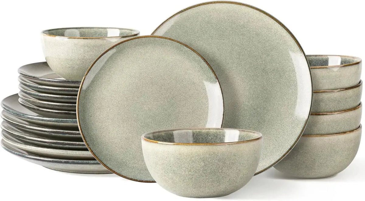 Ceramic Dinnerware Sets for 6, 18 Pieces Hand Painted - Get it from Bo