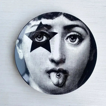 Ceramic Italian Face Hanging Plate Wall Decoration European - Get it from Bo