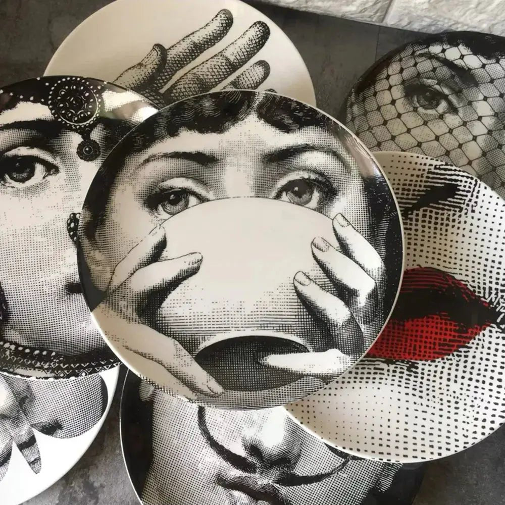 Ceramic Italian Face Hanging Plate Wall Decoration European - Get it from Bo