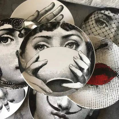 Ceramic Italian Face Hanging Plate Wall Decoration European - Get it from Bo