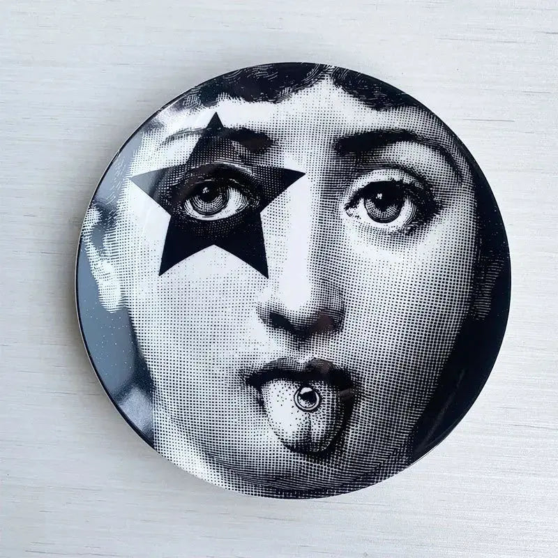 Ceramic Italian Face Hanging Plate Wall Decoration European - Get it from Bo