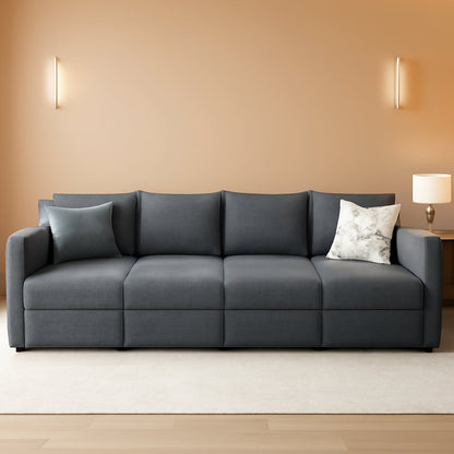 Modular Sleeper Sectional Sofa Bluish Grey With Storage ShipItFurniture