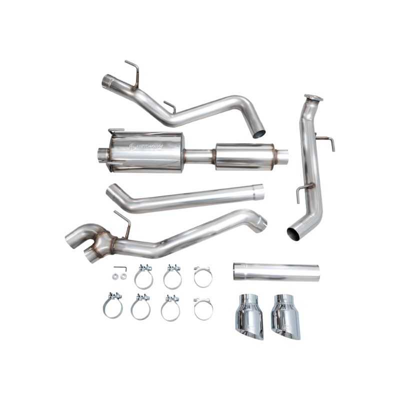 AWE Exhaust - 2024+ Toyota Tacoma Dual Chrome Silver Tips NP Motorsports