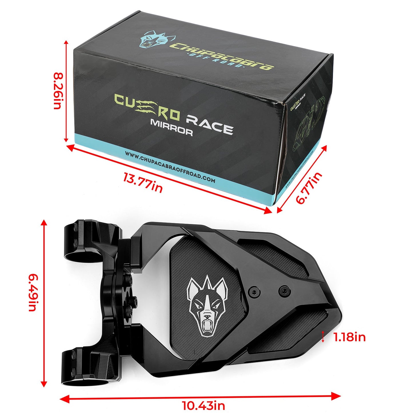 Cuero Race UTV Side Mirror (Set of Two) - Get it from Bo
