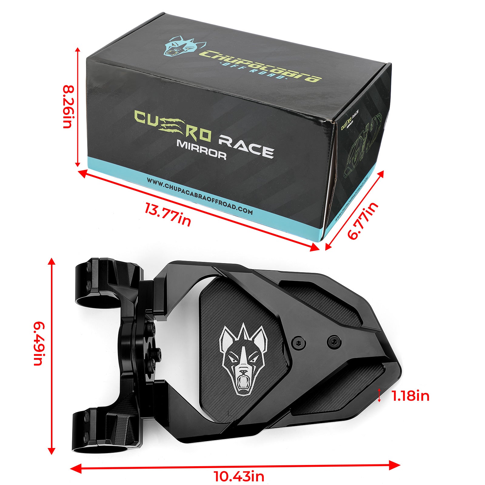 Cuero Race UTV Side Mirror (Set of Two) - Get it from Bo
