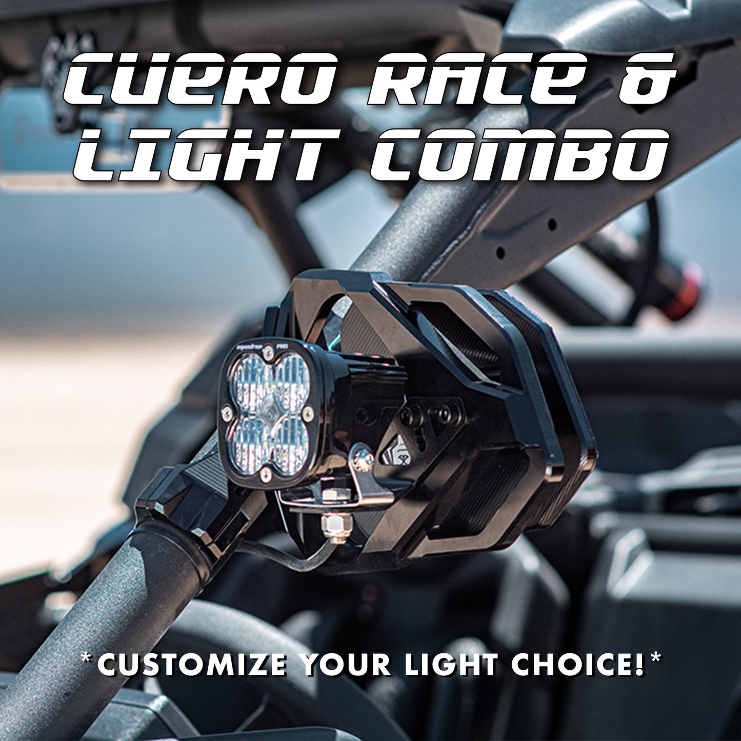 Cuero Race Mirror Light Combo in Black - Get it from Bo