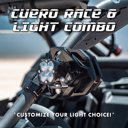 Cuero Race Mirror Light Combo in Black - Get it from Bo