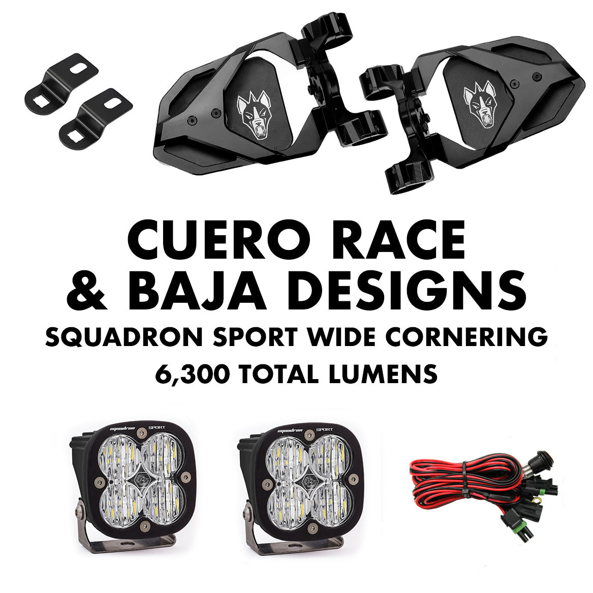 Cuero Race Mirror Light Combo in Black - Get it from Bo