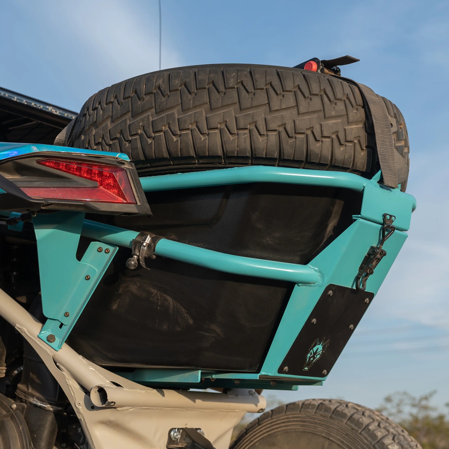 B2G Can Am X3 Rear Storage and Tire Rack - Get it from Bo
