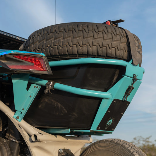 B2G Can Am X3 Rear Storage and Tire Rack - Get it from Bo