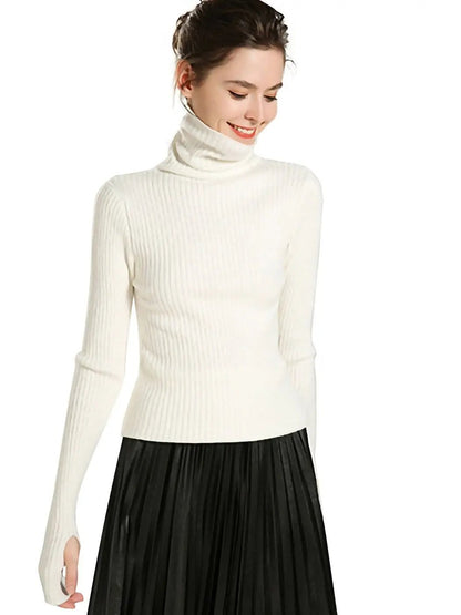 Classic Stretchable Lightweight Long Sleeve Slim Turtleneck Sweater - Get it from Bo