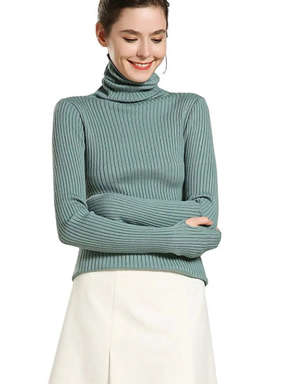 Classic Stretchable Lightweight Long Sleeve Slim Turtleneck Sweater - Get it from Bo