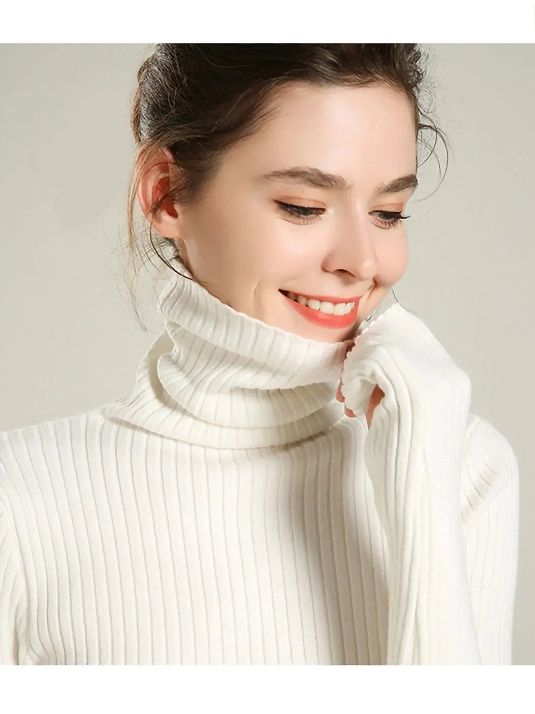 Classic Stretchable Lightweight Long Sleeve Slim Turtleneck Sweater - Get it from Bo