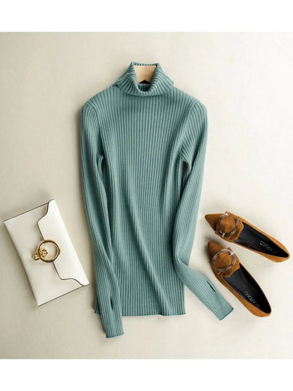 Classic Stretchable Lightweight Long Sleeve Slim Turtleneck Sweater - Get it from Bo