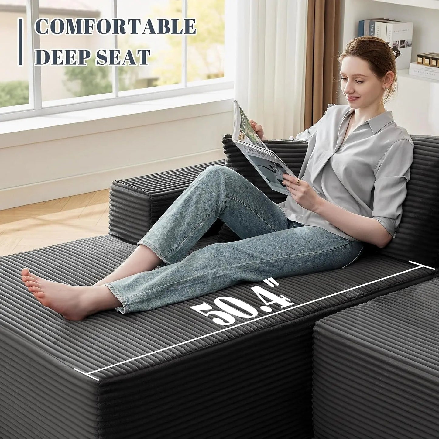Cloud Sectional Couch Modular Sofa with Deep Seat - Get it from Bo
