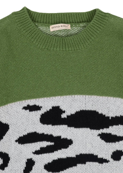 Color Block Animal Print Sweater - Get it from Bo