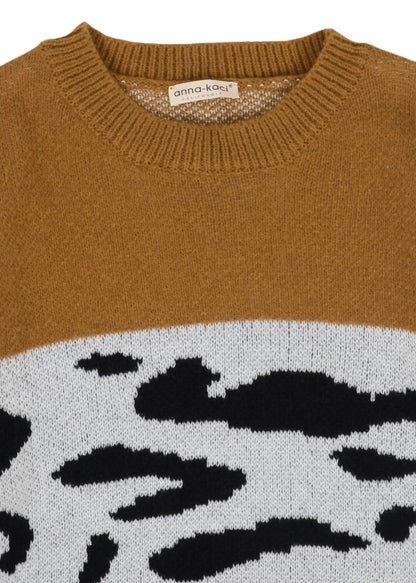 Color Block Animal Print Sweater - Get it from Bo