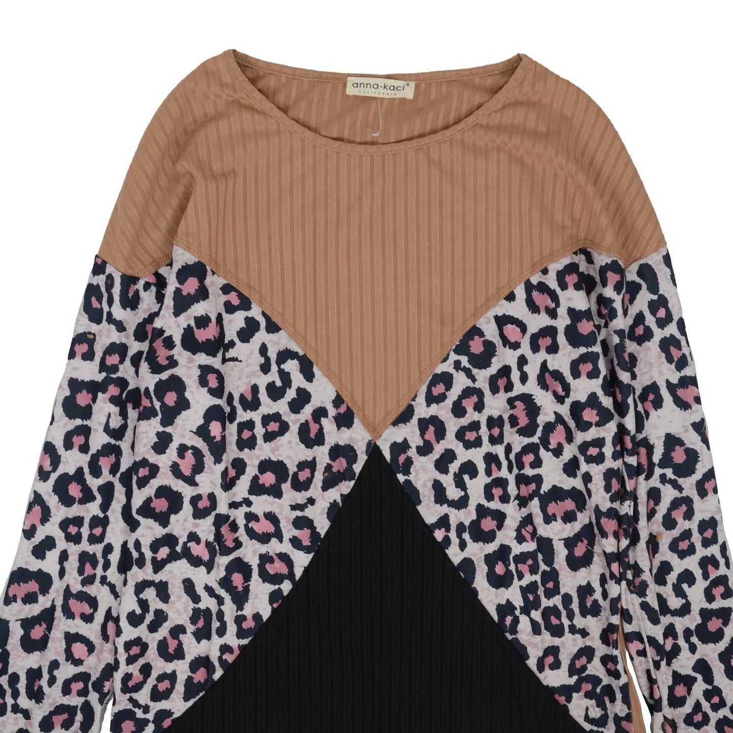 Color Block Ribbed Knit Sweater - Get it from Bo