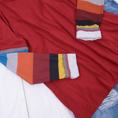 Colorful Striped Long Sleeve Sweater - Get it from Bo