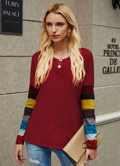 Colorful Striped Long Sleeve Sweater - Get it from Bo