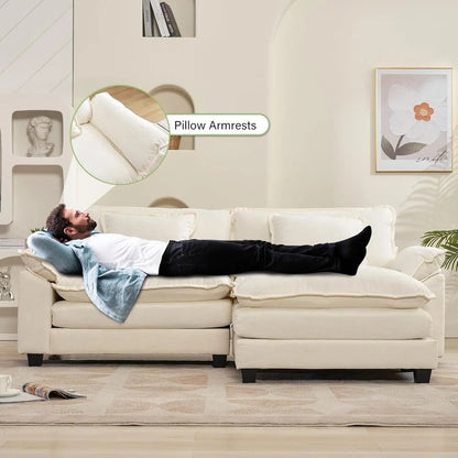 Comfy Cloud Couch Modular Sofa with Ottoman and Pillows - Get it from Bo