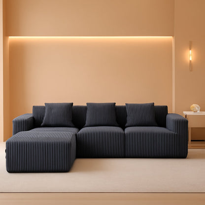 Comfy L Shaped Modular Memory Foam Sectional Sofa ShipItFurniture