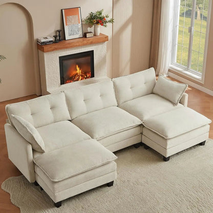 Comfy Modular Sectional Sofa With Movable Ottomans - Get it from Bo